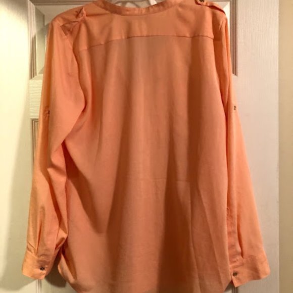 Calvin Klein Peach Blouse - Picture 2 of 8